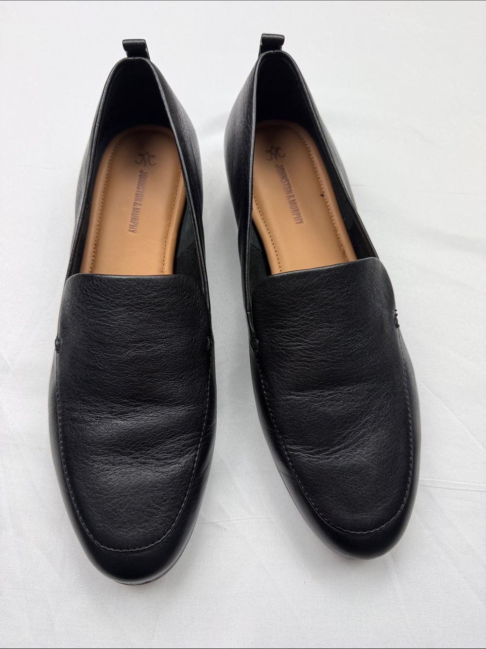 Women’s Black Leather Slip-On Flats Johnson & Murphy